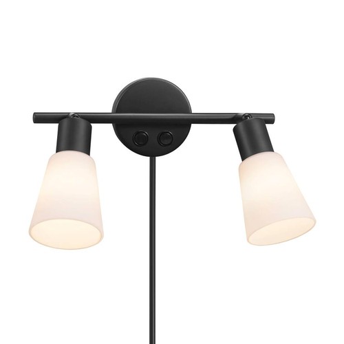 Nordlux Cole 2-spot-væglampe, E14, sort