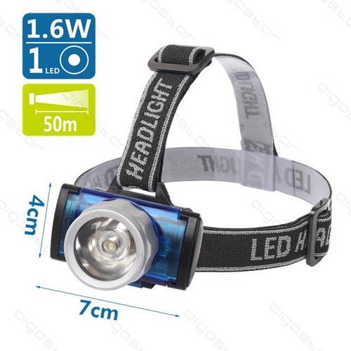 Restsalg: LED pandelampe i sort/blå, bruger 3xAAA batterier