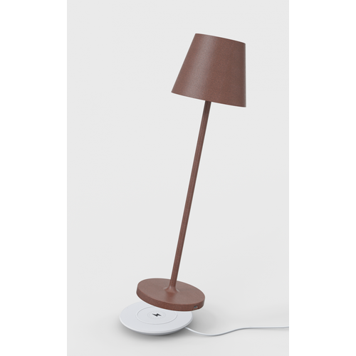 Opladelig bordlampe, udendørs, 2700K, RA97, dæmpbar, stål, med opladerfod - Calida Mini