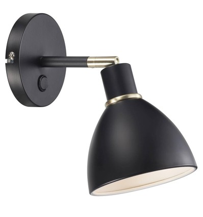 Nordlux Ray væglampe, E14, Sort