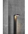 Nordlux Rica rund bedlampe med solceller, sort