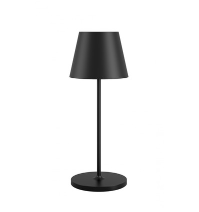 Opladelig bordlampe, udendørs, 2200K-2700K, RA90, dæmpbar, IP54, sort - Calida Nano