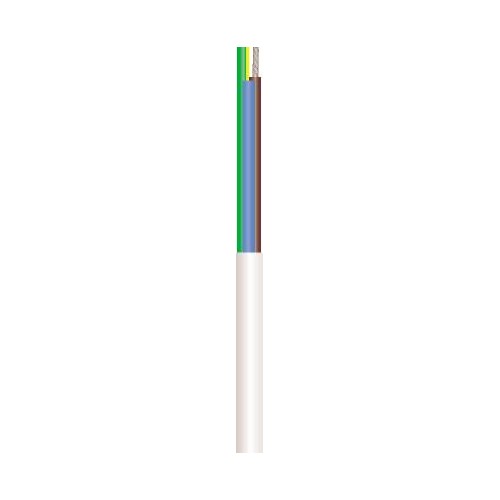 3G1,5 mm² Downlightkabel, hvid (flertrådet leder, varmebestandigt 90°) - 100 meter