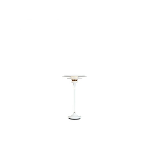 DIABLO bordlampe, G4, Ø20cm, hvid/messing