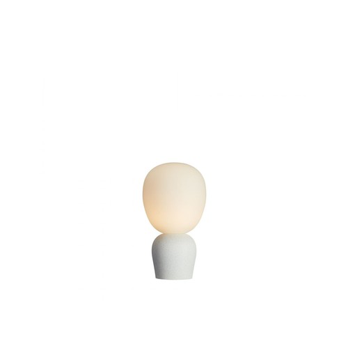 BUDDY bordlampe, G9, Ø18,4cm, råhvid/ opal glas