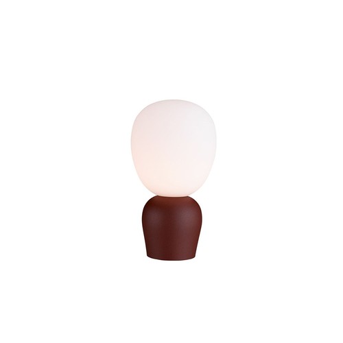 BUDDY bordlampe, G9, Ø18,4cm, rød/ opal glas