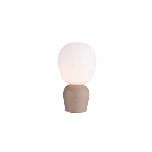 BUDDY bordlampe, G9, Ø18,4cm, sand/ opal glas