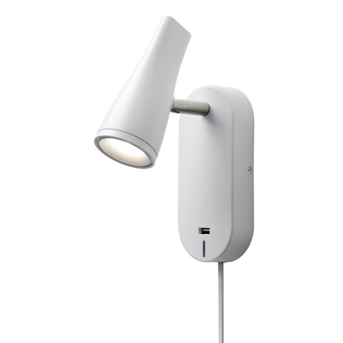KILE LED Væglampe med USB og Touch dæmp, 4,5W, Nielsen Light - hvid