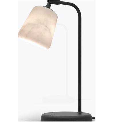 New Works - E14 Bordlampe marmor med dæmper