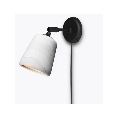 New Works - E14 væglampe i hvid marmor