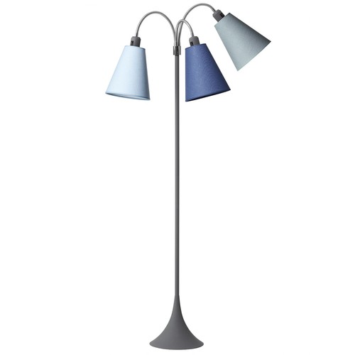 E27 TRAFIK gulvlampe, Nielsen Light - Grå - Dalablå, turkis, lyseblå