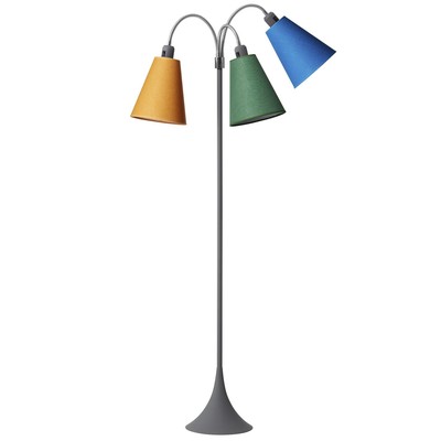 E27 TRAFIK gulvlampe, Nielsen Light - Grå - Græsgrøn, karry, chevyblå