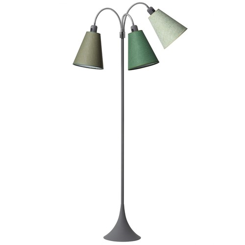 E27 TRAFIK gulvlampe, Nielsen Light - Grå - Græsgrøn, oliven, grøn nistret