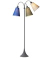 E27 TRAFIK gulvlampe, Nielsen Light - Grå - Sand, oliven, kornblå
