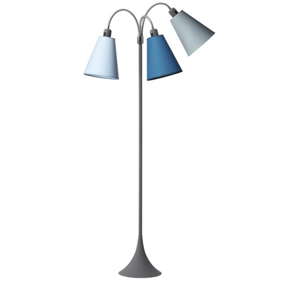 E27 TRAFIK gulvlampe, Nielsen Light - Grå - Turkis, lyseblå, petroleum
