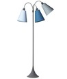 E27 TRAFIK gulvlampe, Nielsen Light - Grå - Turkis, lyseblå, petroleum