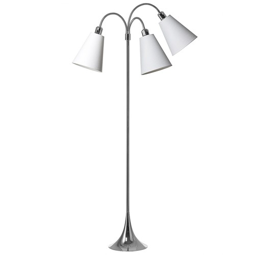 E27 TRAFIK gulvlampe, Nielsen Light - Krom - Hvid