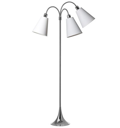E27 TRAFIK gulvlampe, Nielsen Light - Krom - Hvid
