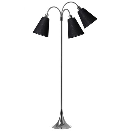 E27 TRAFIK gulvlampe, Nielsen Light - Krom - Sort