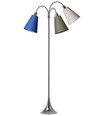 E27 TRAFIK gulvlampe, Nielsen Light - Krom - Oliv, sand, kornblå
