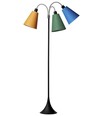 E27 TRAFIK gulvlampe, Nielsen Light - Sort - Græsgrøn, karry, chevyblå