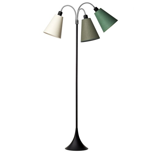 E27 TRAFIK gulvlampe, Nielsen Light - Sort - Oliven, græsgrøn, creme