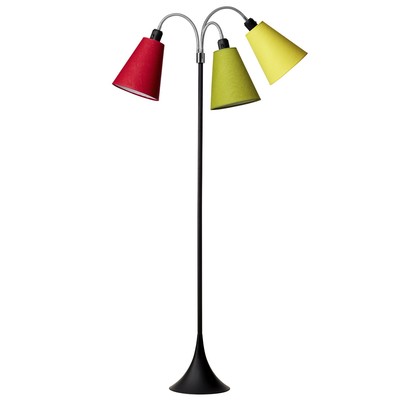 E27 TRAFIK gulvlampe, Nielsen Light - Sort - Rød, lime, gul