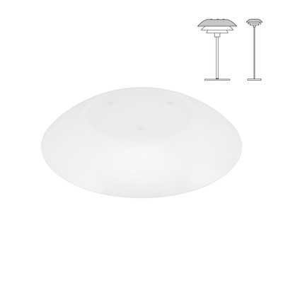 10: DL31 reserveglas til øverste skærm, bord/gulv lampe - Dyberg Larsen