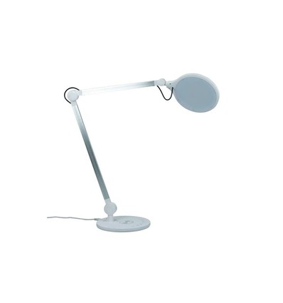 Office bordlampe i skinnende hvid - Dyberg Larsen