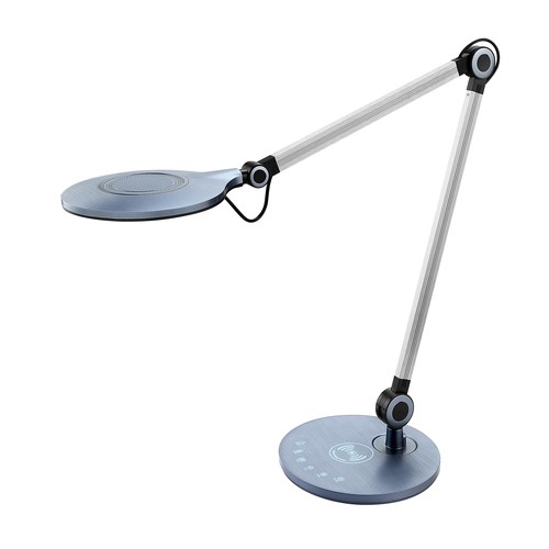 Office bordlampe i skinnende grå - Dyberg Larsen