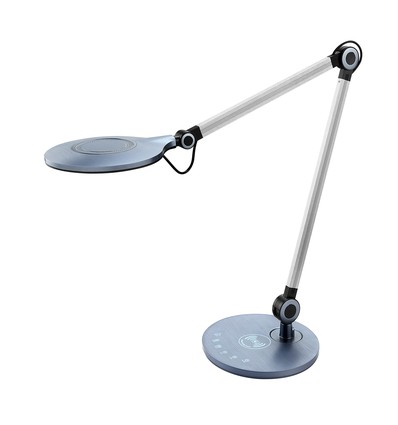 Office bordlampe i skinnende grå - Dyberg Larsen