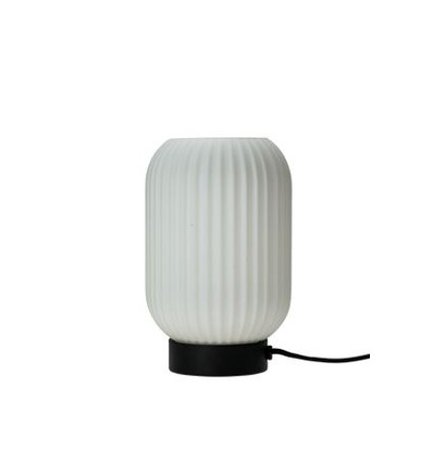 Riflet bordlampe i opal - Dyberg Larsen