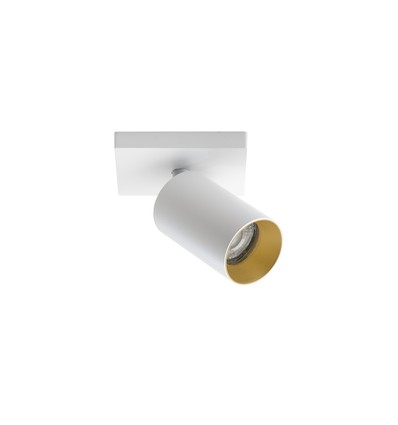 Antidark SpotOn1 væg/loftlampe, GU10 fatning, hvid/guld
