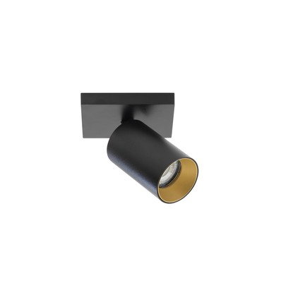 Antidark SpotOn1 væg/loftlampe, GU10 fatning, sort/guld