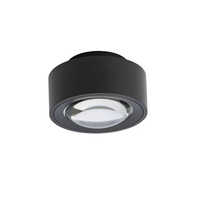 Billede af Antidark Easy Lens W120 væg/loftlampe, 13W, 1356lm, RA90+, dimm to warm, sort (1800-3000K)