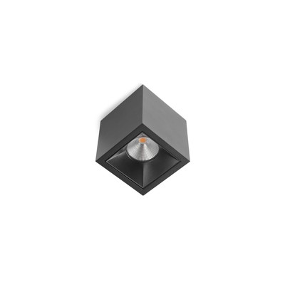 Antidark Square loftlampe, 8,8W, 851lm, RA90+, dæmpbar, sort