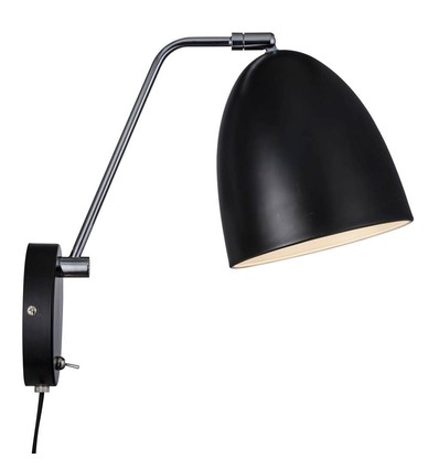 Nordlux ALEXANDER væglampe, E27, sort