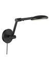 Nordlux Bend væglampe, sort, indbygget LED