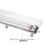 120cm Limea T8 LED armatur, gennemfortrådet - Til 2x 120cm LED rør, IP65 vandtæt