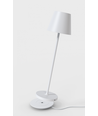 Opladelig bordlampe, udendørs, 2700K, RA97, dæmpbar, hvid, med opladerfod - Calida Mini