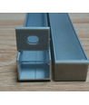 Aluprofil 18x13 til IP65 og IP68 LED strip - Bred, 1 meter, inkl. matteret cover og klips, anodiseret