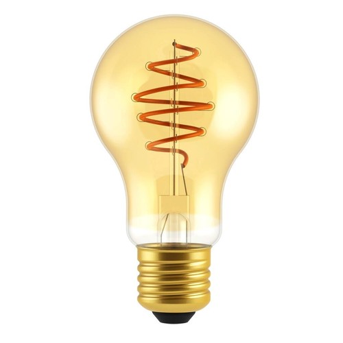 Outlet: Nordlux Pære-DEKO E27 A60 SPIRAL BedARD 4,5W dæmpbar, Guld