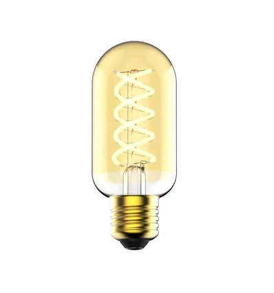 Nordlux Pære-DEKO E27 T45 SPIRAL TUBULAR 4,5W dæmpbar, Guld