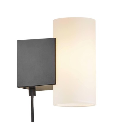 Nordlux Mona væglampe, sort/hvid, 10W, 800lm, 3-trins dæmp