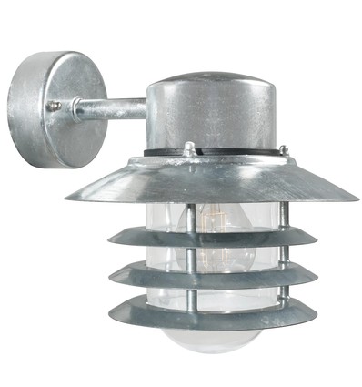 Nordlux Vejers Down Væglampe E27, Galvaniseret stål