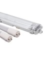 150cm Armatur + 2x LED rør T8 - IP65, gennemfortrådet