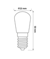 1.8W LED pære - køleskabspære, E14, T20