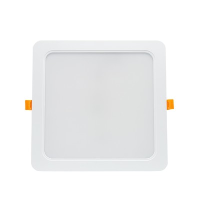 24W 22 x 22 cm LED indbygningspanel - IP54 udendørs, Hul: 19,5 x 19,5 cm, Mål: 22 x 22 cm