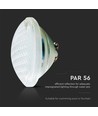 V-Tac vandtæt LED pool pære - 25W, glas, IP68, 12V, PAR56