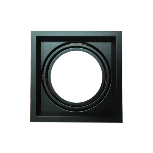 G53 AR111 indbygningsspot - Sort, 17,5 x 17,5 cm